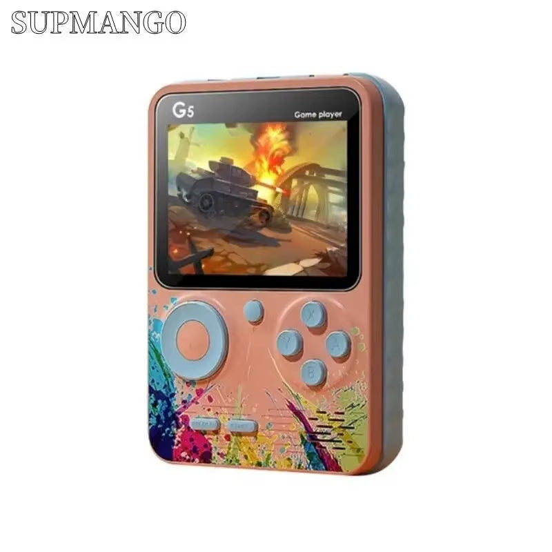 500 Games Mini Handheld Game Console Built-In Classic Retro G5 Player Support TV Out with Gamepad Kids Adults Christmas Gift