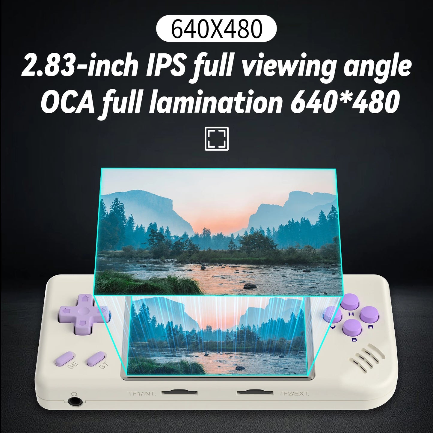 RG28XX Handheld Game Console 2.83-Inch 640*480 IPS Screen Linux System 3100Mah Support Tv-Hdmi-Output 64G 5000+ Games