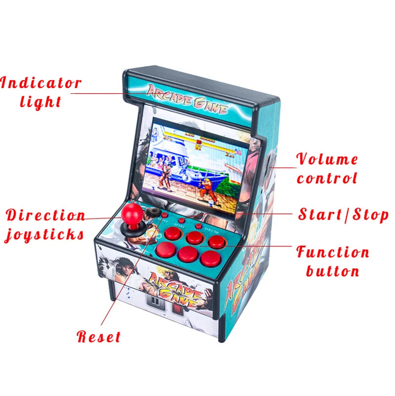 2.8-Inch 16-Bit Mini Handheld Video Arcade Game Portable Console (Built-In 150+ Classics Retro Game for SEGA)