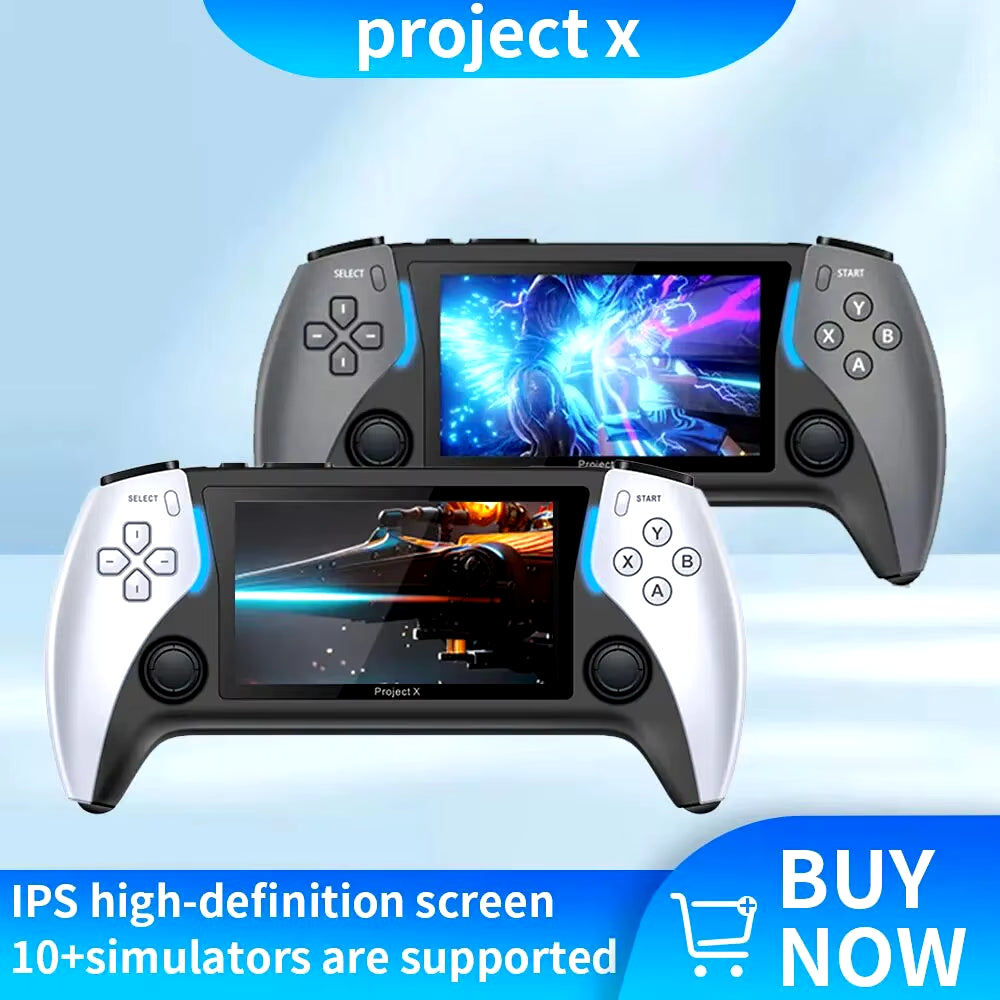 New Project X 4.3 Inch High-Defintion Ips Screenhandheld Game Console Supports Ps1 Arcade Hd Output for Dual Joystick